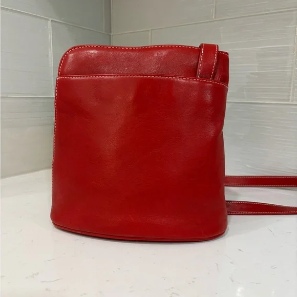 HOBO Red Leather Crossbody Bag - Picture 2 of 11